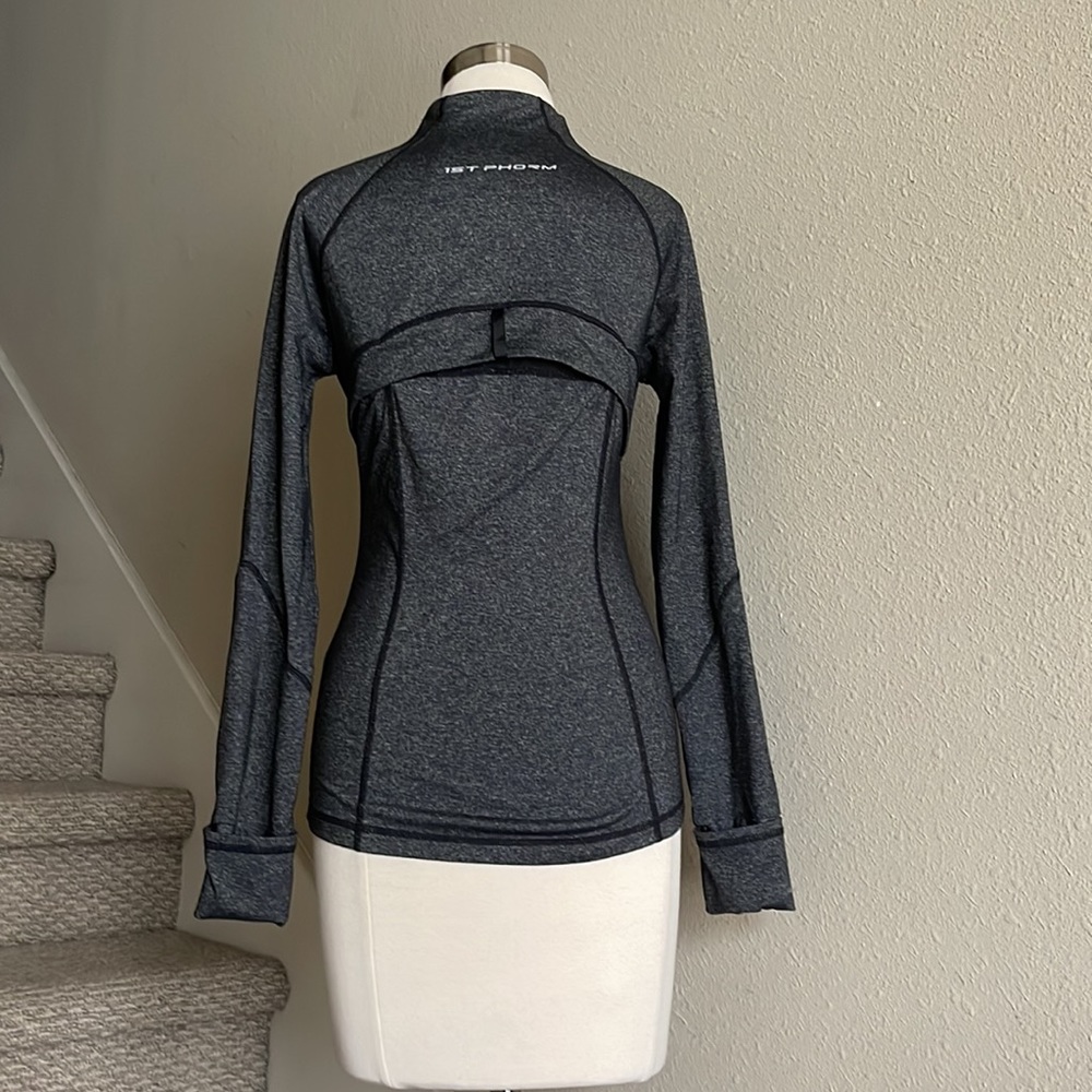 Women's Gray Full-Zip Jacket - Picture 4 of 14